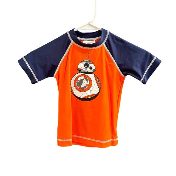 Hanna Andersson Rashguard Swim Shirt Star Wars BB-8 Unisex NWT Size 90cm 3T - Picture 1 of 7